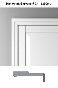 Наличник Profil Doors Paint PE - Фигурный тип 2 - Нэви Блу (RAL 7016)
