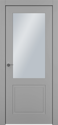 Дверь Офрам Классика 2S цвет Серая эмаль Остекление на выбор