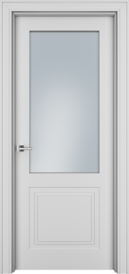 Дверь Офрам Паспарту 2S цвет Белая эмаль Остекление на выбор