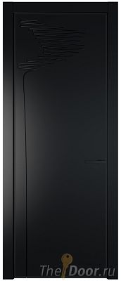 Дверь Profil Doors 25PE цвет Блэк кромка Черный матовый RAL9005