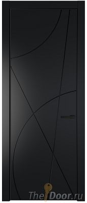 Дверь Profil Doors 4PE цвет Блэк кромка Черный матовый RAL9005