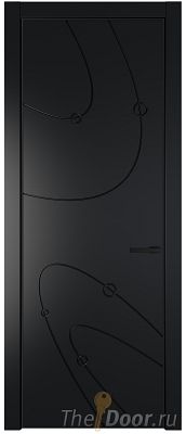 Дверь Profil Doors 5PE цвет Блэк кромка Черный матовый RAL9005