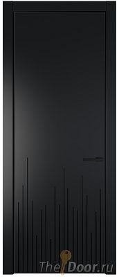 Дверь Profil Doors 7PE цвет Блэк кромка Черный матовый RAL9005
