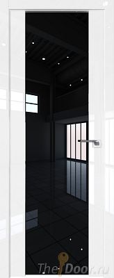 Дверь Profil Doors 8L Глянец Белый люкс стекло Черный Триплекс