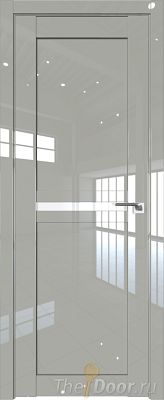 Дверь Profil Doors 2.43L цвет Галька люкс стекло Белый Триплекс