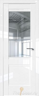Дверь Profil Doors 2L цвет Белый люкс стекло Прозрачное