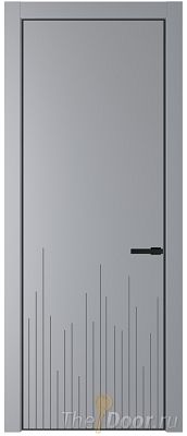 Дверь Profil Doors 7PE цвет Смоки (RAL 870-02) кромка Черный матовый RAL9005