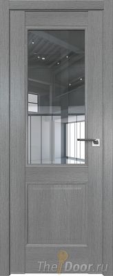 Дверь Profil Doors 2.42XN Грувд серый стекло Прозрачное