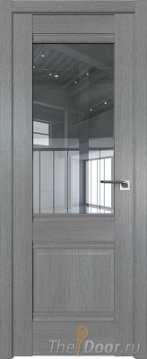 Дверь Profil Doors 2XN Грувд Серый стекло Прозрачное