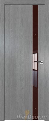 Дверь Profil Doors 62XN Грувд Серый стекло Lacobel Коричневый Лак