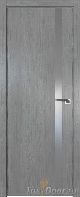 Дверь Profil Doors 6ZN Грувд Серый стекло Lacobel Серебро Матлак ABS