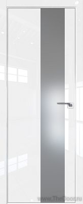 Дверь Profil Doors 5LK Белый люкс стекло Lacobel Серебро Матлак кромка алюминиевая Матовая