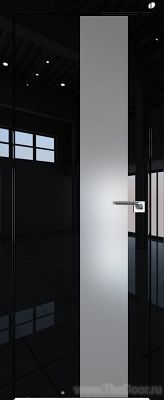 Дверь Profil Doors 5LK Черный люкс стекло Lacobel Серебро Матлак кромка ABS